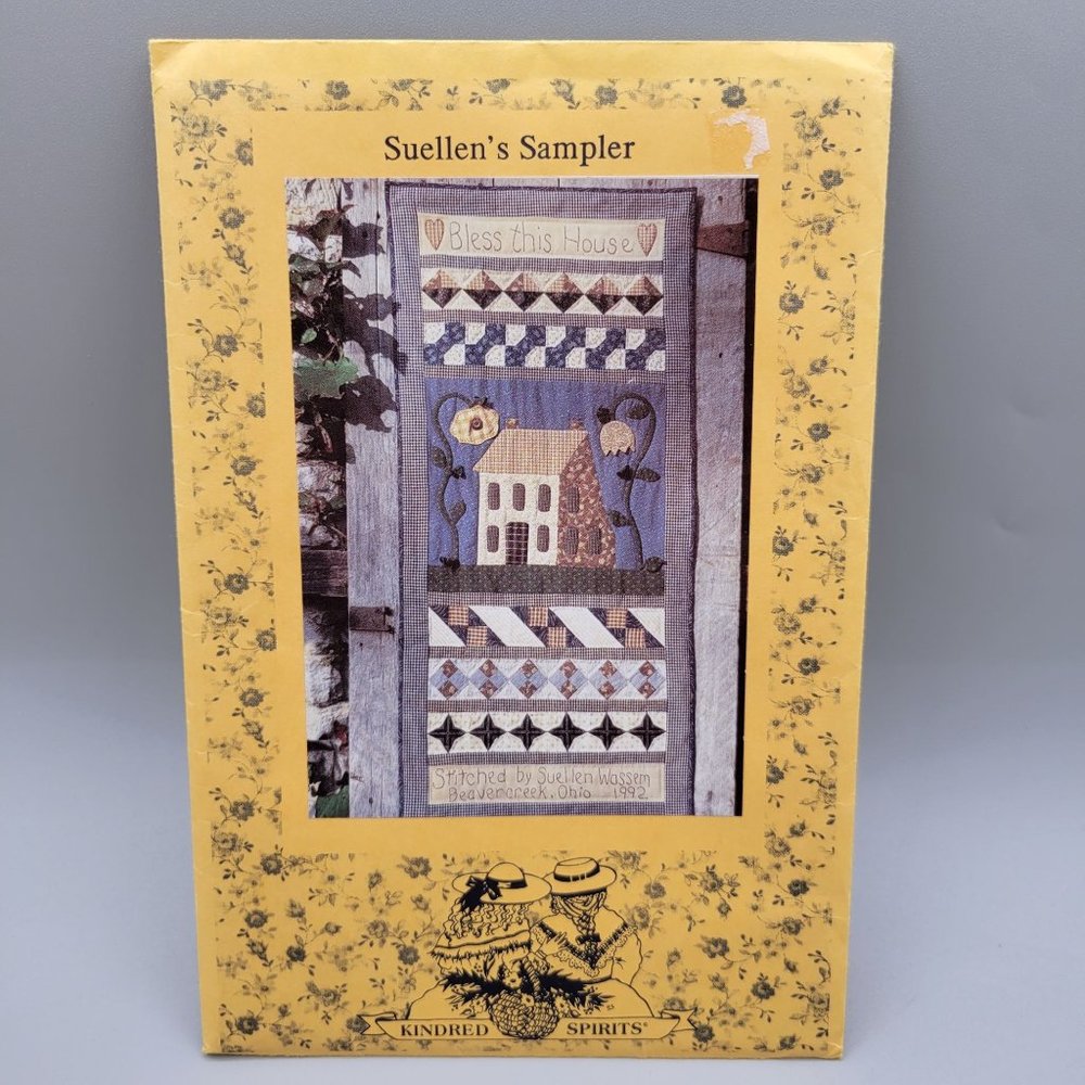 Suellen's Sampler Quilt Pattern Kindred Spirits 18 x 48 Wall Hanging